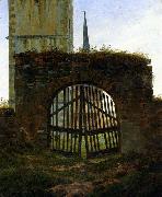 The Cemetery Gate Caspar David Friedrich